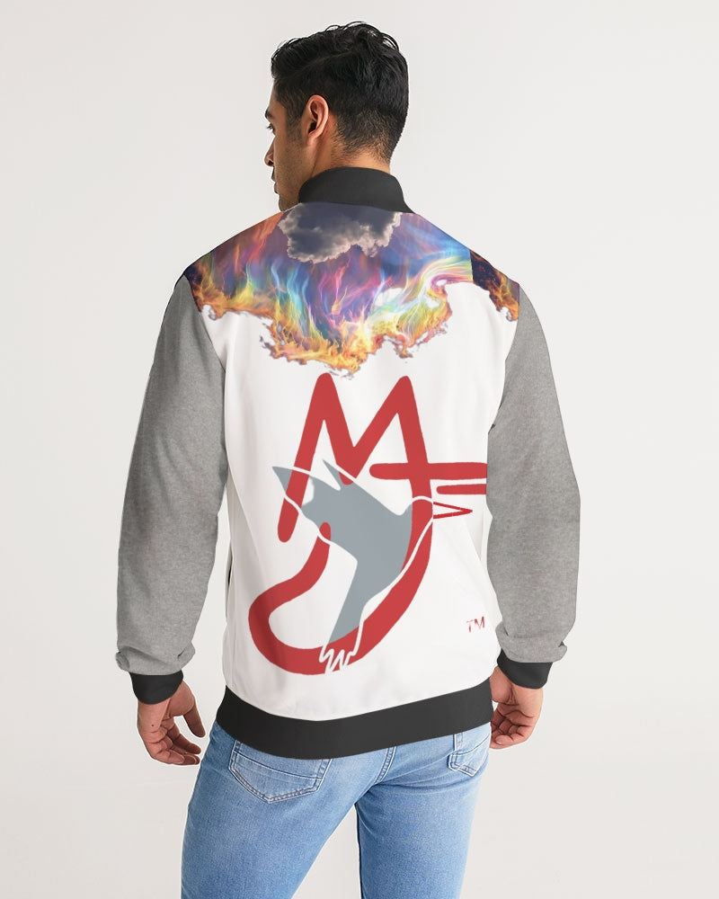 Flashing fire Men's All-Over Print Stripe Sleeve Track Jacket
