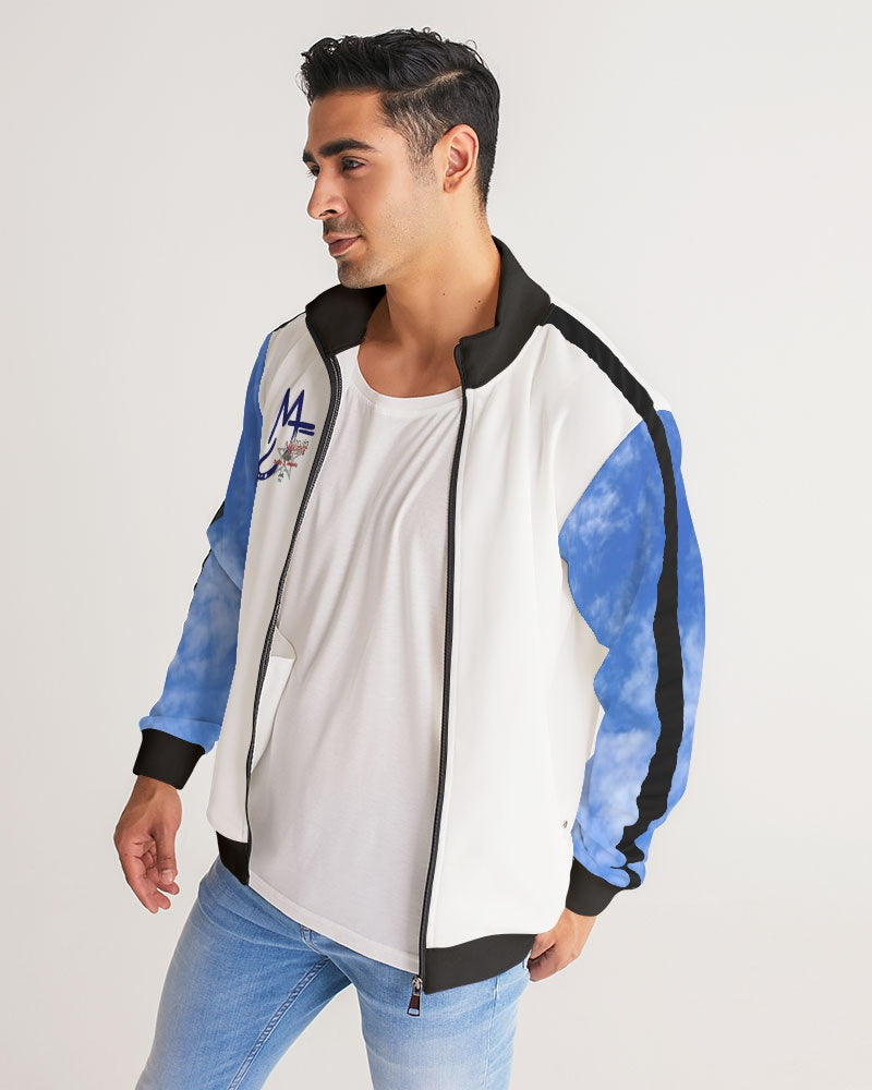 Logo's under the sky Men's All-Over Print Stripe Sleeve Track Jacket
