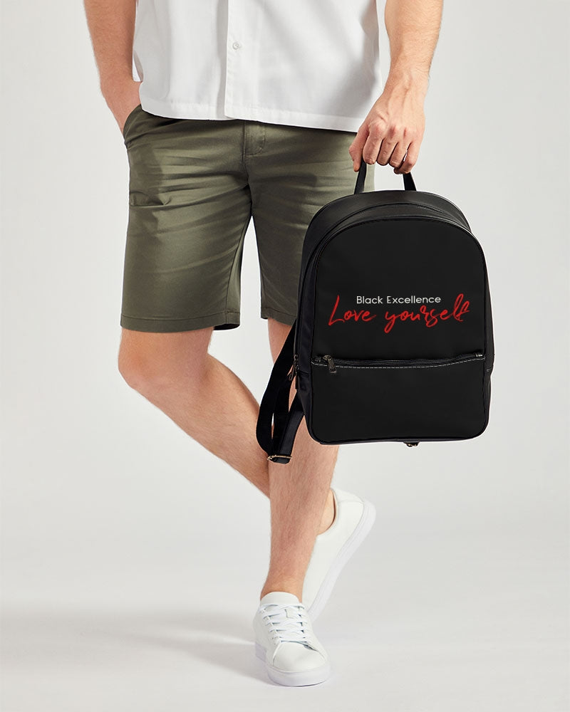Black Excellence Classic Faux Leather Backpack