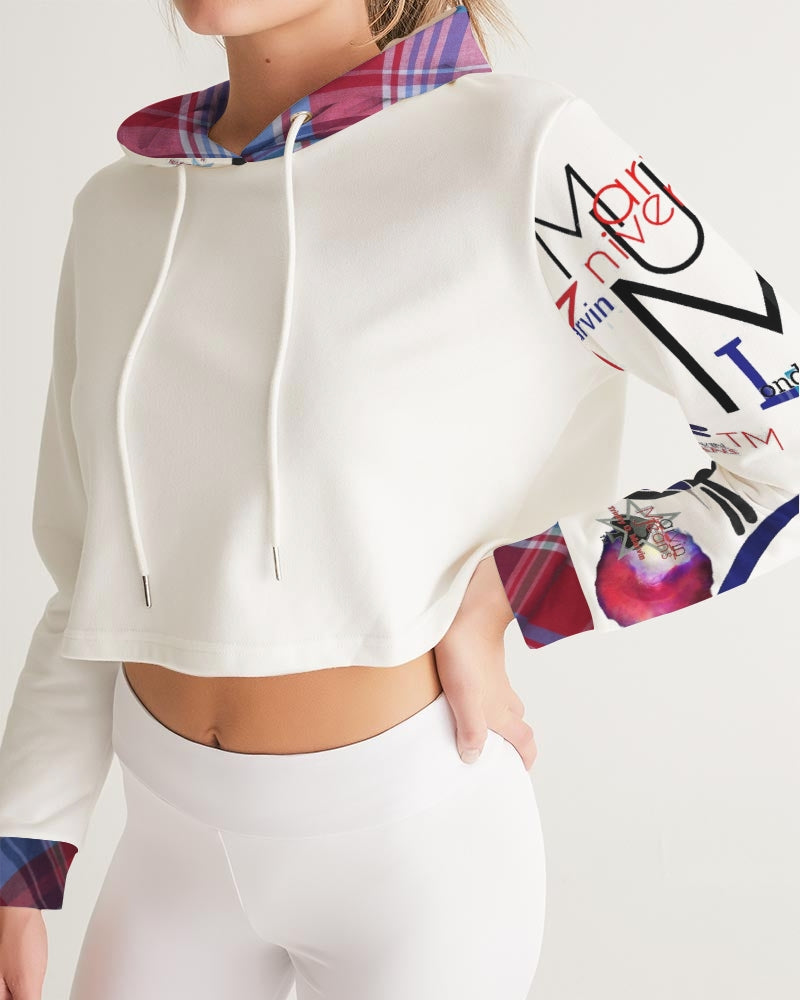 Logo's Women's All-Over Print Cropped Hoodie