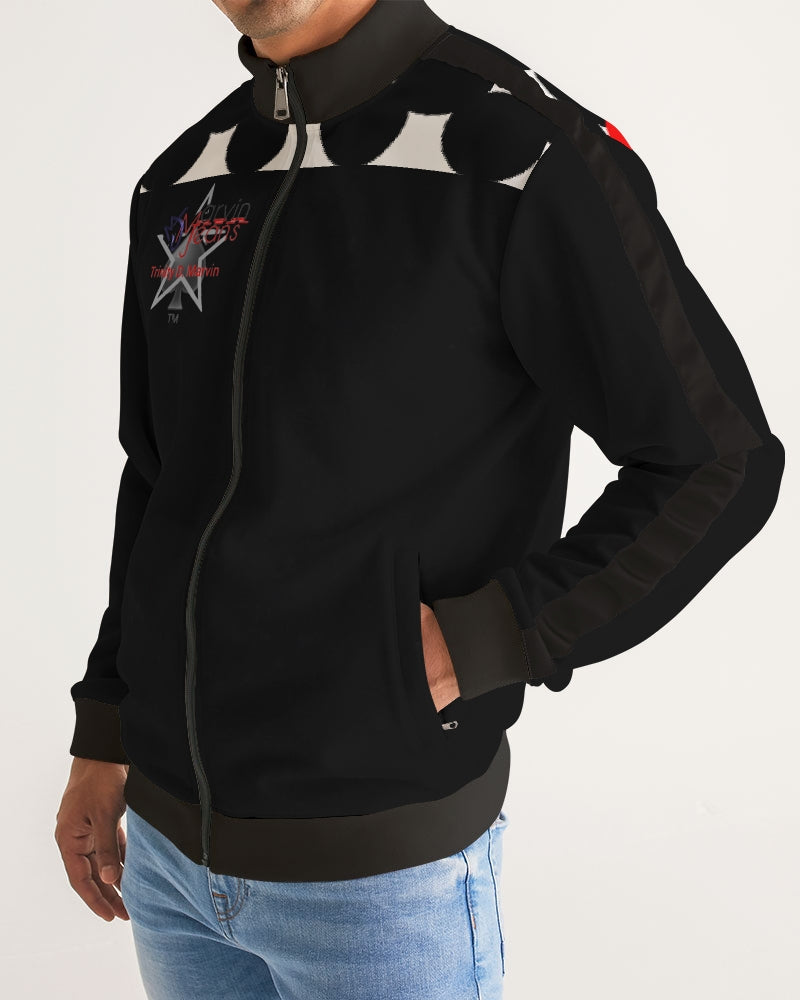 Marvin Jeans be the BRAND wear the BRAND Men's All-Over Print Stripe Sleeve Track Jacket
