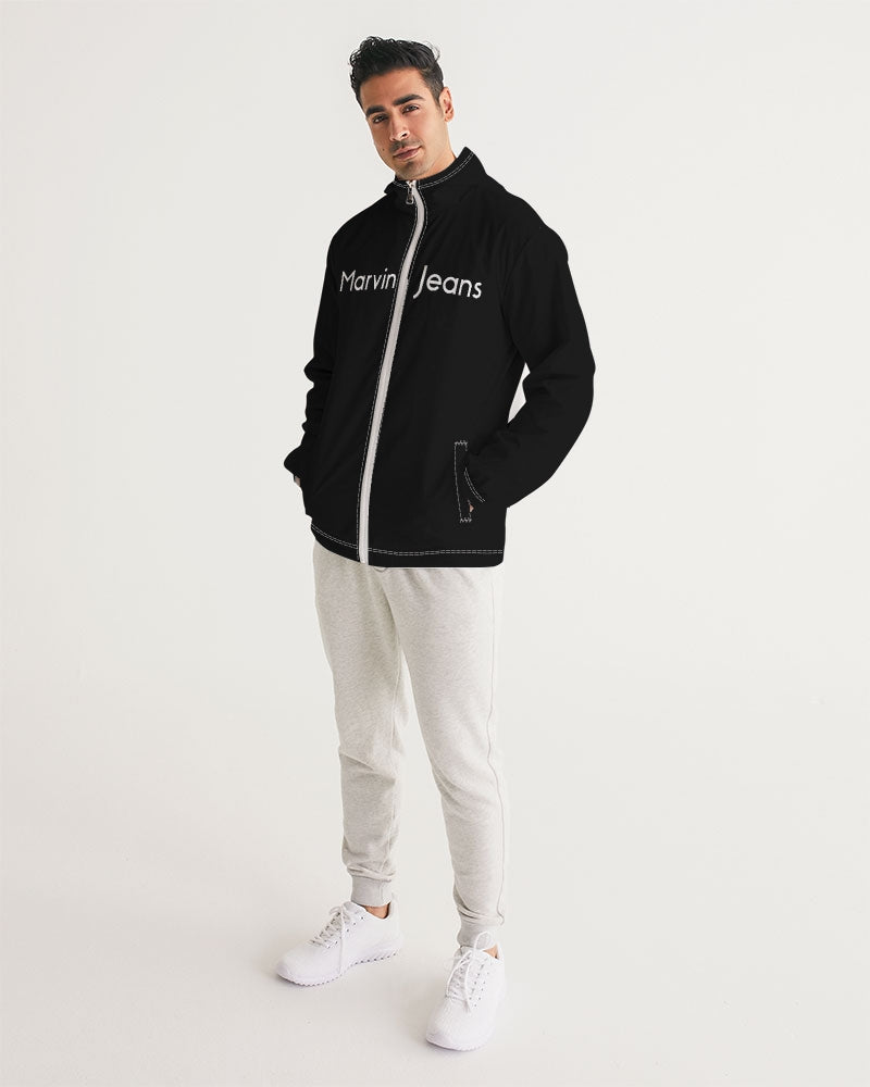 All black Men's All-Over Print Windbreaker
