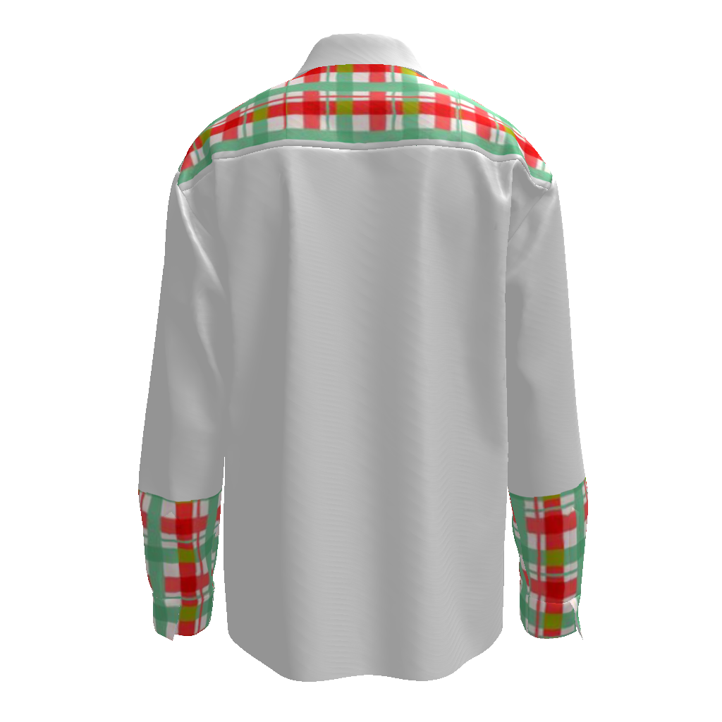 Color Grid All-Over Print Men's Classic Long Sleeve Shirt