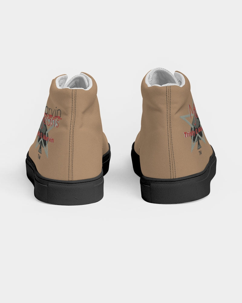 black tip Men's Hightop Canvas Shoe - Black