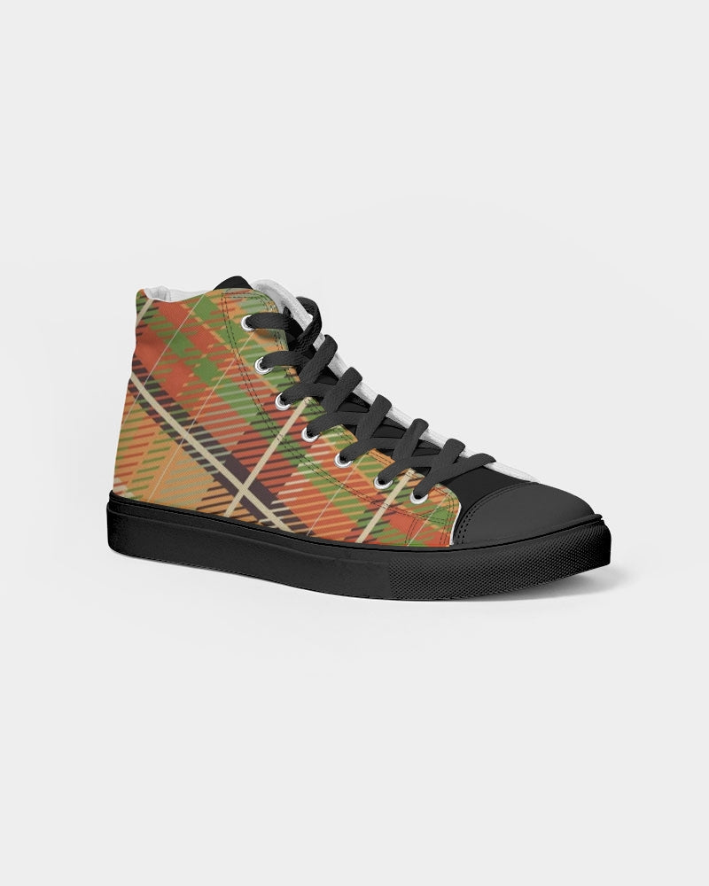 "No logo's" Men's Hightop Canvas Shoe - Black