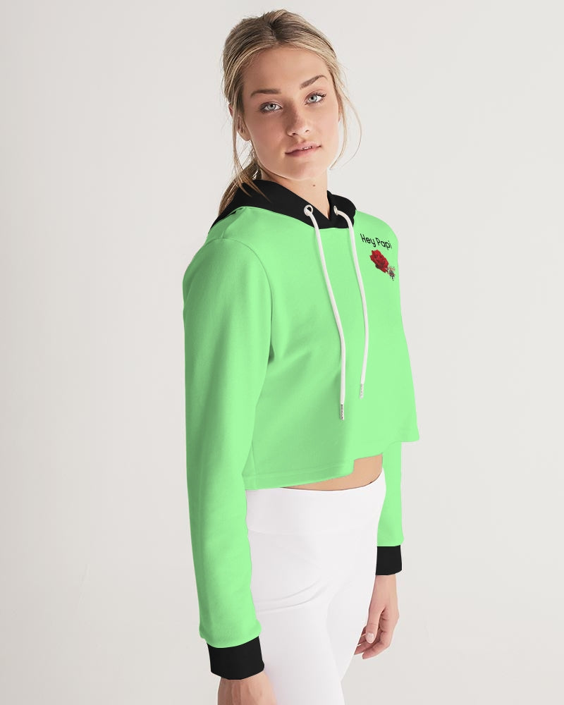 Hey Papi Women's All-Over Print Cropped Hoodie