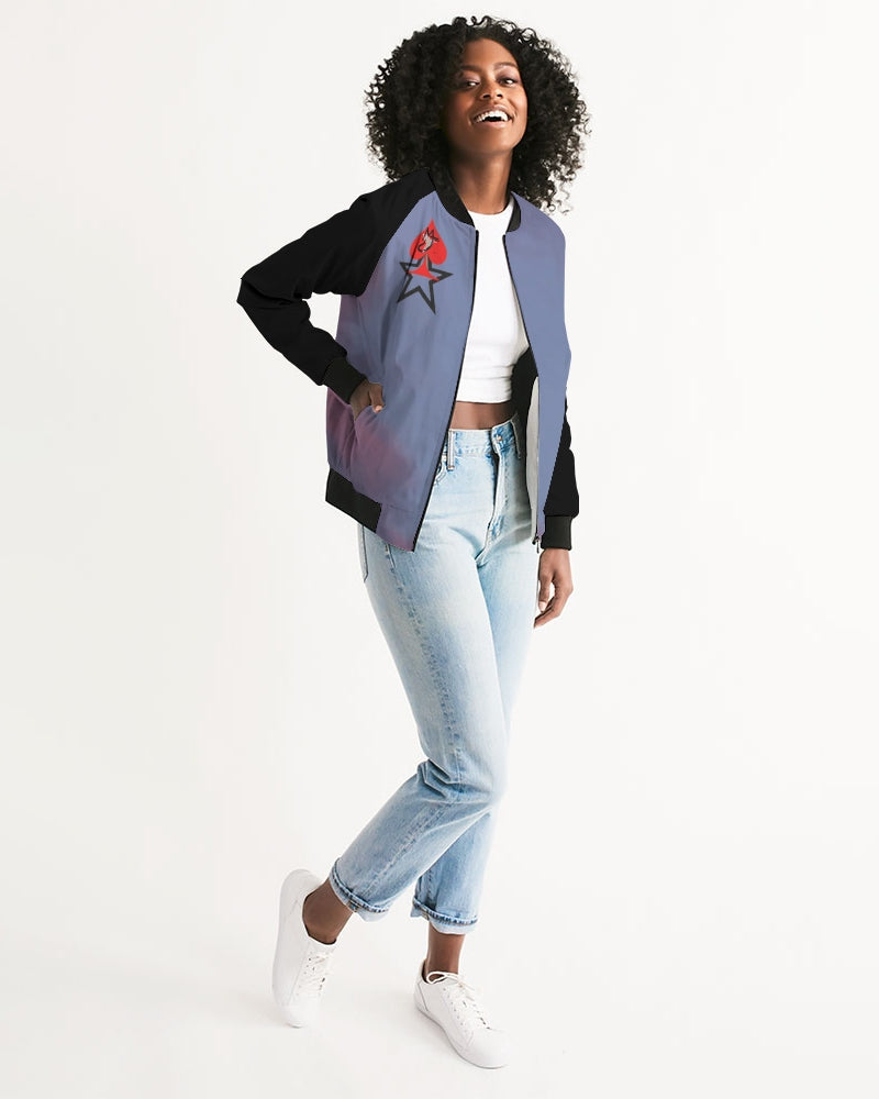 Sky bright Women's All-Over Print Bomber Jacket