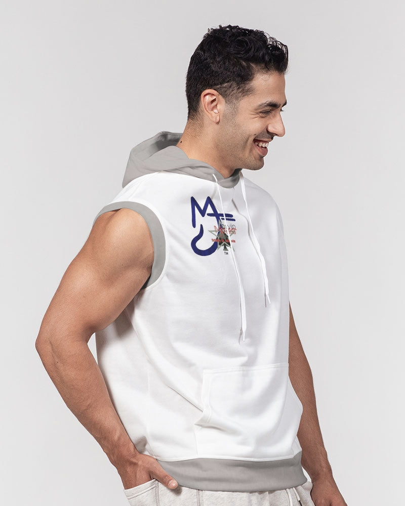 Light grey Men's All-Over Print Heavyweight Sleeveless Hoodie
