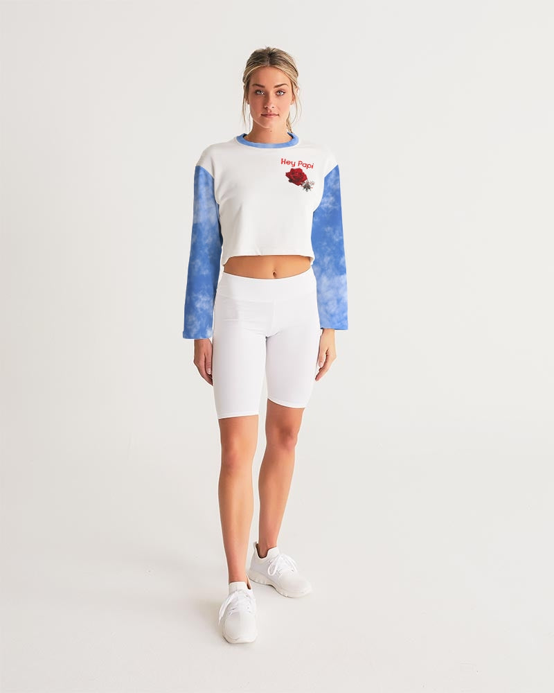 Hey Papi BY MARVIN JEANS Women's All-Over Print Cropped Sweatshirt