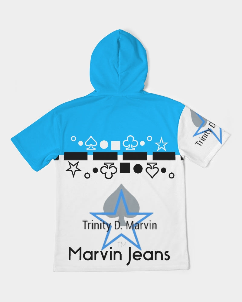 T.D.M. Deluxe Men's All-Over Print Premium Heavyweight Short Sleeve Hoodie