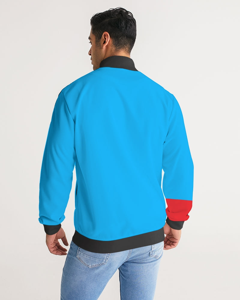 Glorious brand 1.o Men's All-Over Print Stripe Sleeve Track Jacket
