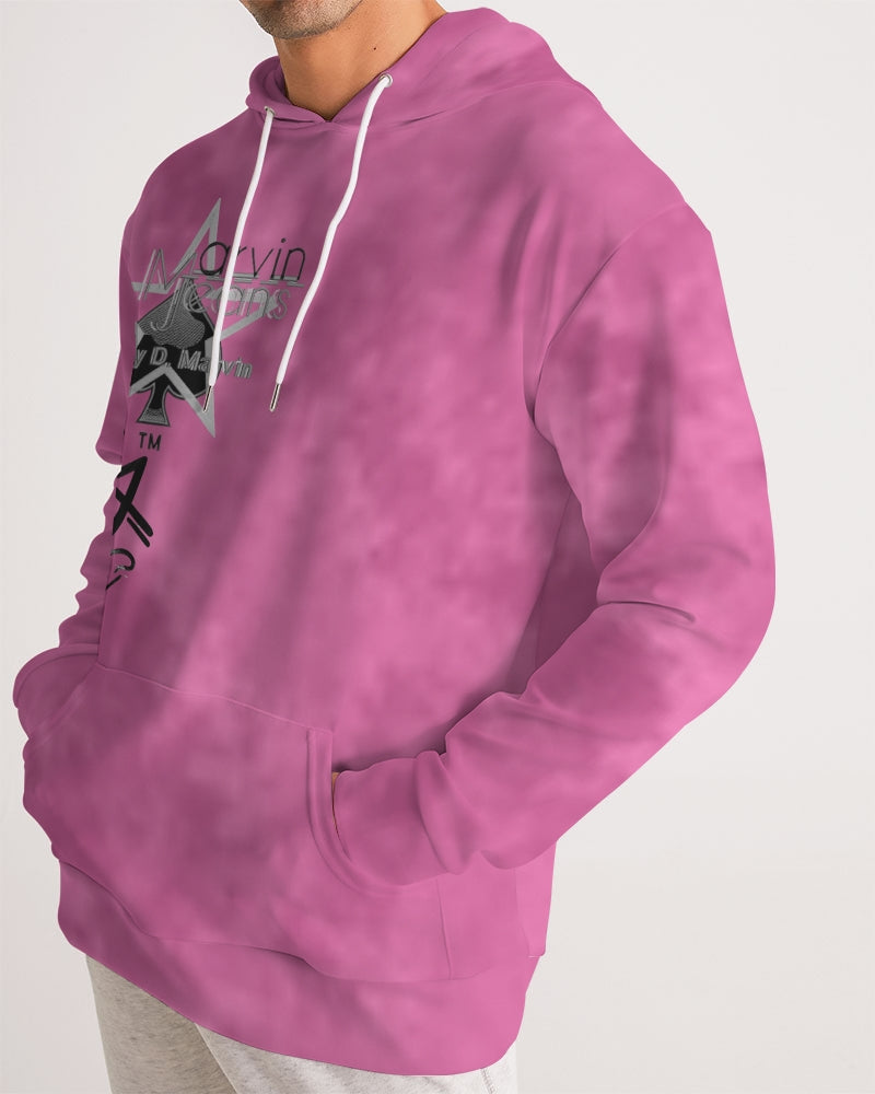 What the pink Men's All-Over Print Hoodie