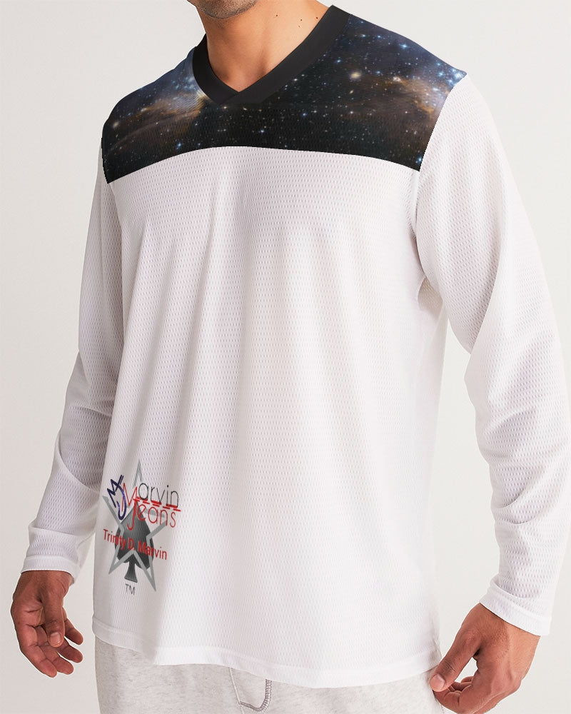 Marvin Jeans be the BRAND wear the BRAND Men's All-Over Print Long Sleeve Sports Jersey