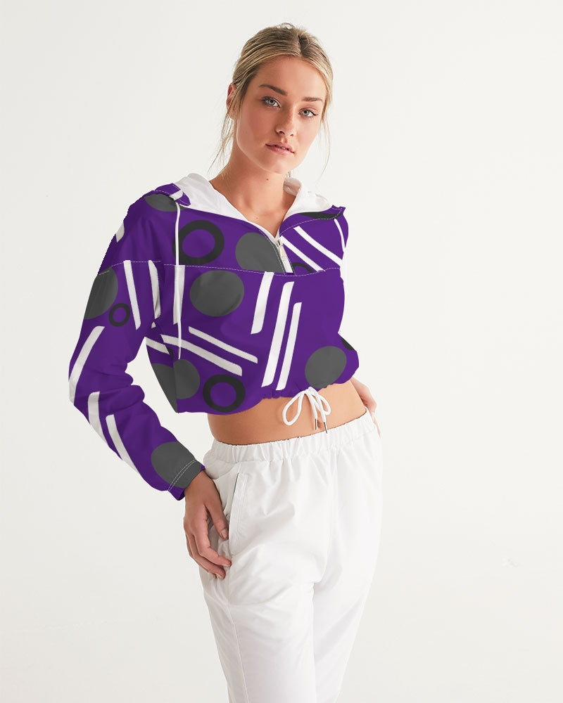Illusion Women's All-Over Print Cropped Windbreaker