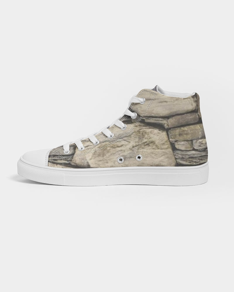 Stone grey Men's Hightop Canvas Shoe