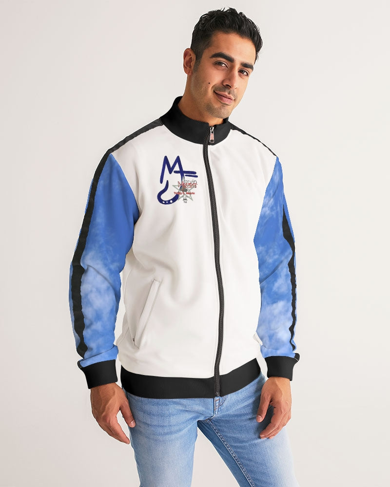 Logo's under the sky Men's All-Over Print Stripe Sleeve Track Jacket