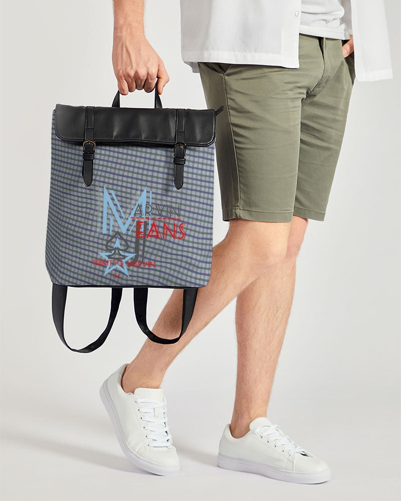 Grid mix Casual Flap Backpack