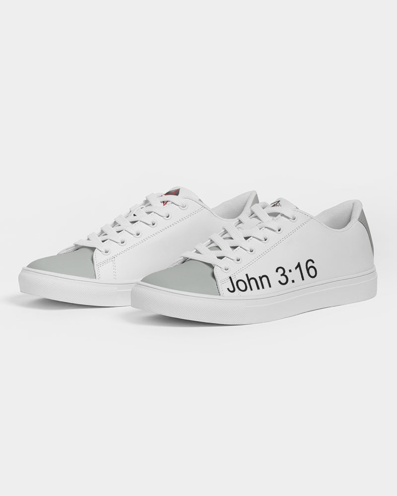 Gospel message John 3:16 Men's Faux-Leather Sneaker