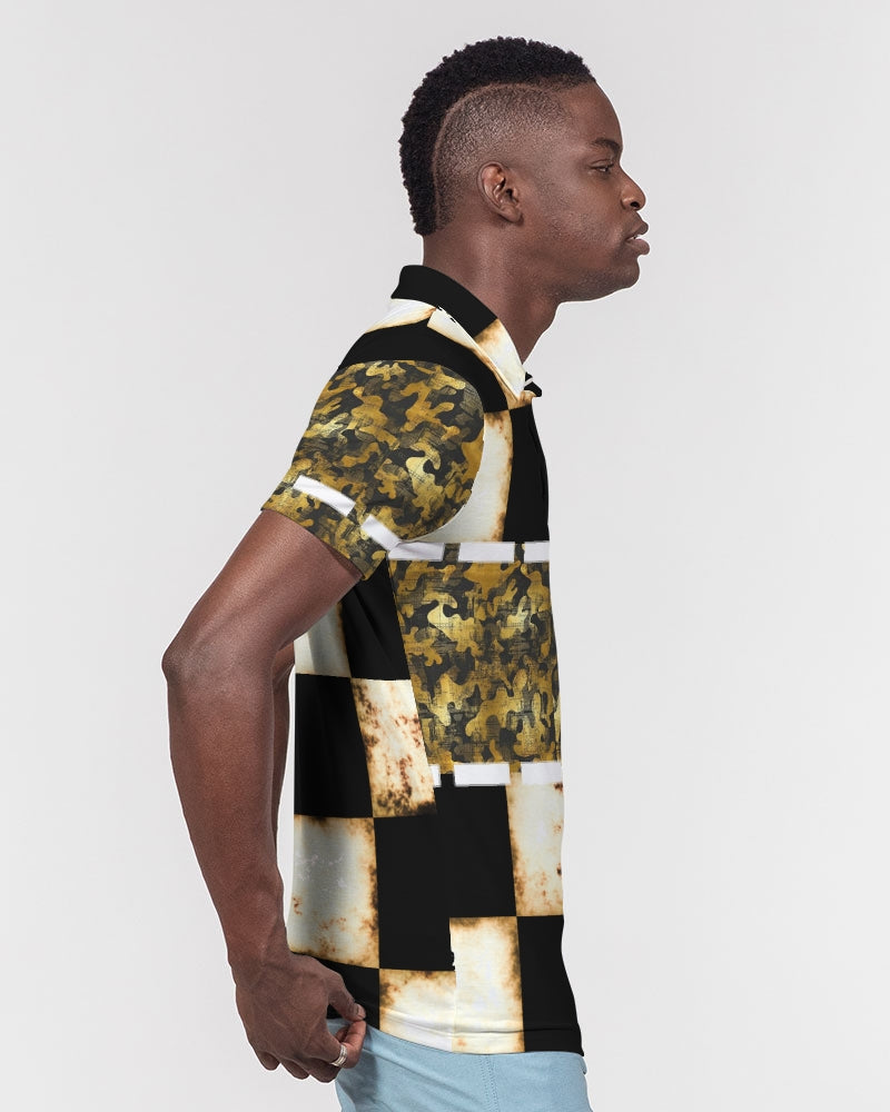 Bold gold mix by Marvin Jeans and Trinity D Marvin Men's Slim Fit Short Sleeve Polo
