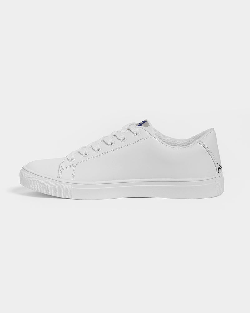 All white Men's Faux-Leather Sneaker