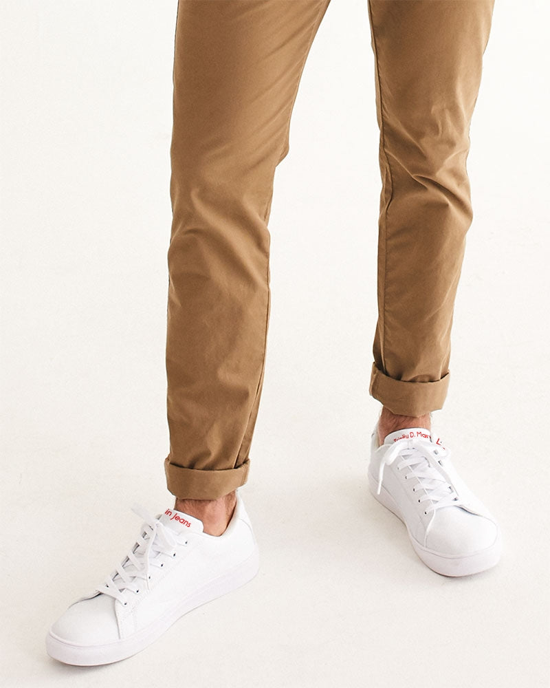All white Legacy Men's Faux-Leather Sneaker