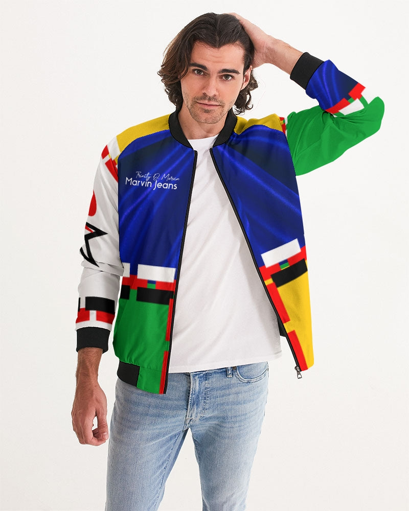 Greater Red white sleeve Men's Bomber Jacket