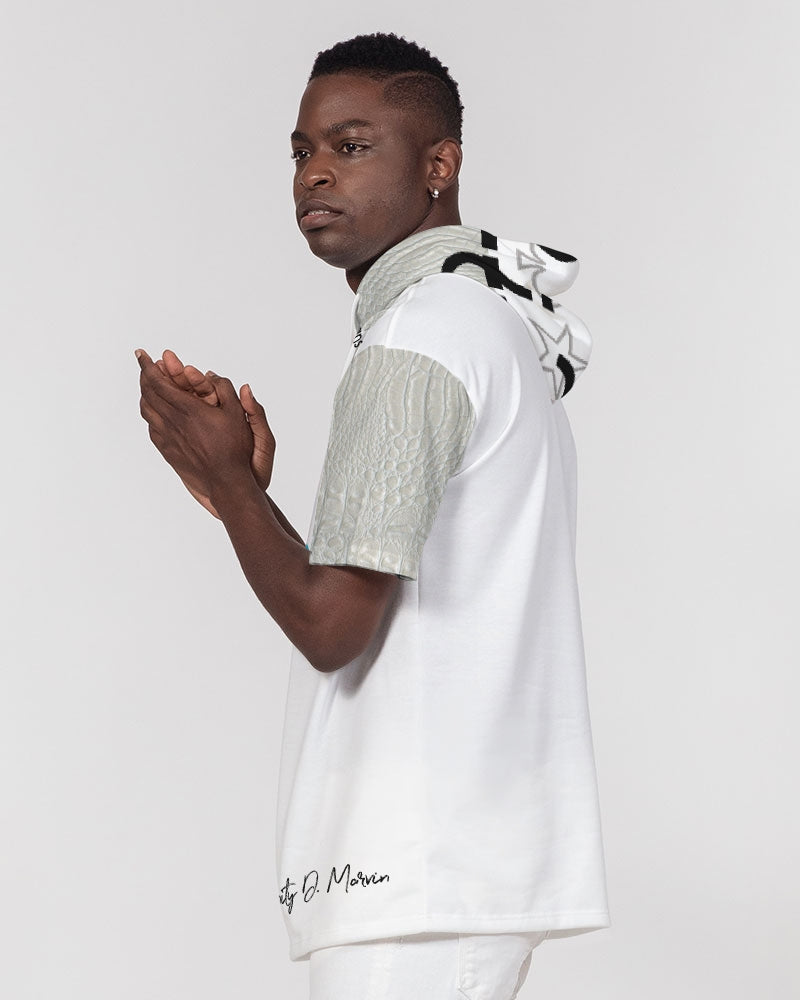 Gator white 100,000 by Trinity D Marvin Men's Premium Heavyweight Short Sleeve Hoodie