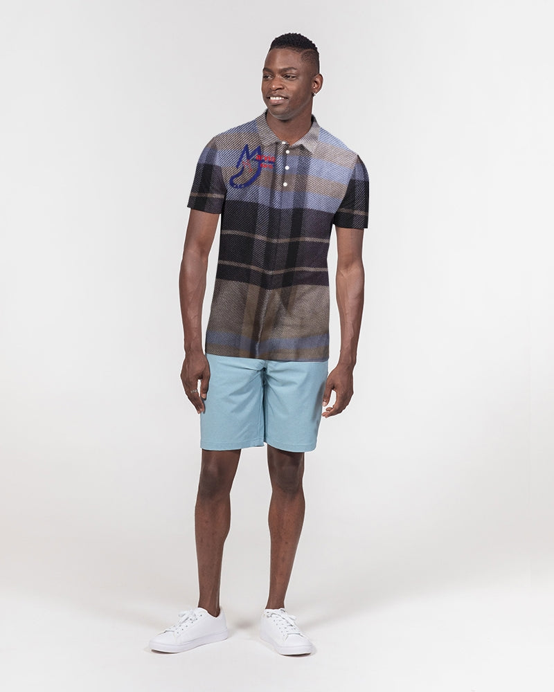Fashion Icon 2 by Trinity D Marvin and Marvin Jeans Men's Slim Fit Short Sleeve Polo