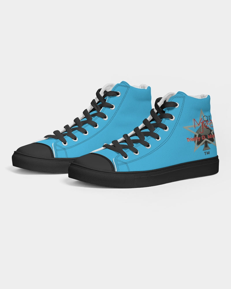 Loud blue by Marvin Jeans and Trinity D Marvin Men's Hightop Canvas Shoe - Black