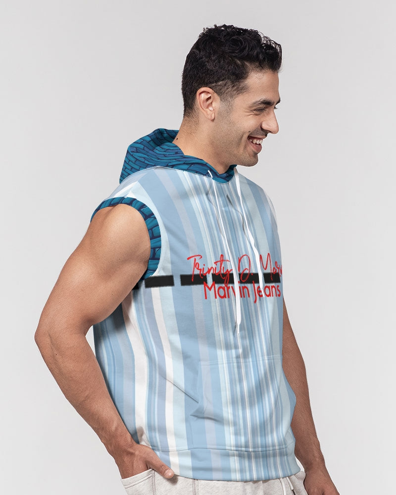 Brick city stripe mix BY MARVIN JEANS Men's Premium Heavyweight Sleeveless Hoodie