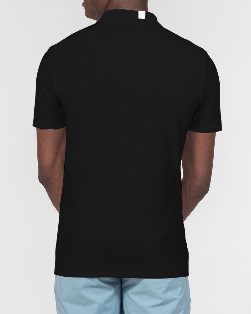Black suits by Marvin Jeans and Trinity D Marvin Men's Slim Fit Short Sleeve Polo