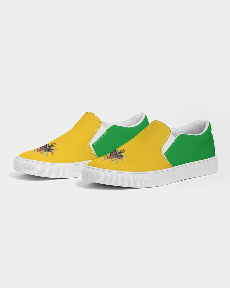 Lemon Lime Green Bay BY MARVIN JEANS Men's Slip-On Canvas Shoe