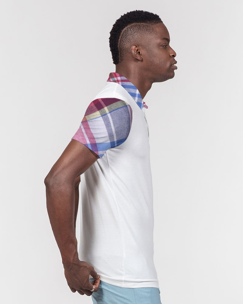 Plaids by Marvin Jeans and Trinity D Marvin Men's Slim Fit Short Sleeve Polo