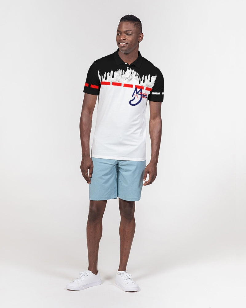 Drip BY MARVIN JEANS Men's Slim Fit Short Sleeve Polo