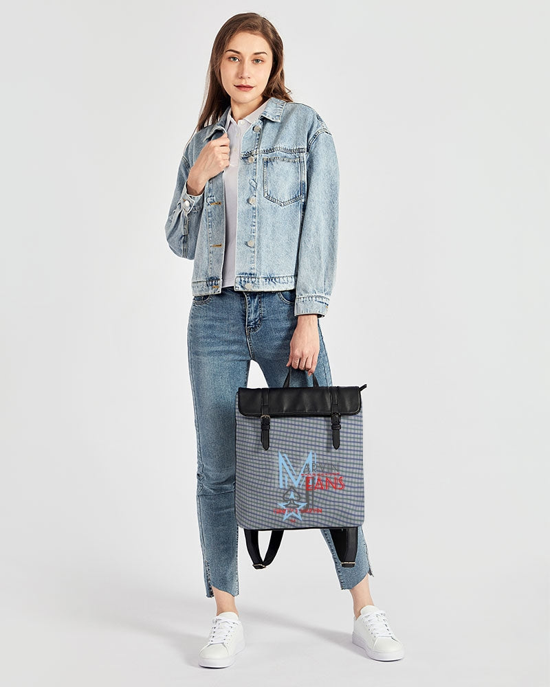 Grid mix Casual Flap Backpack