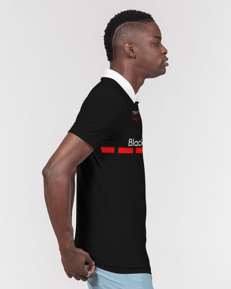 Blackstone (Black excellence) by Marvin Jeans and Trinity D Marvin Men's Slim Fit Short Sleeve Polo