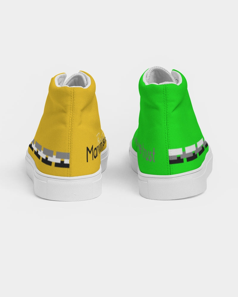 Lemon Lime mix BY MARVIN JEANS Men's Hightop Canvas Shoe