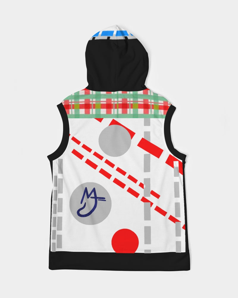 London Paris off grid by Marvin Jeans and Trinity D Marvin Men's Premium Heavyweight Sleeveless Hoodie