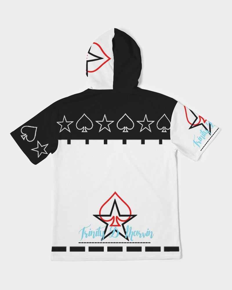 Black and white by Trinity D. Marvin and Marvin Jeans Men's Premium Heavyweight Short Sleeve Hoodie