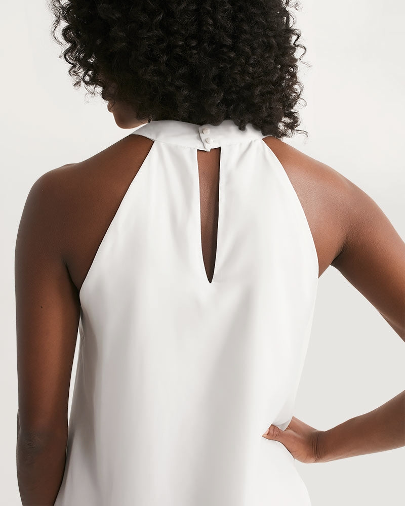 All white MARVIN JEANS Women's Halter Dress
