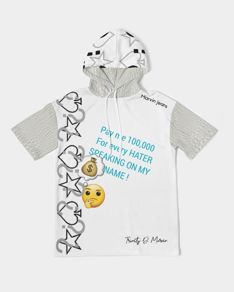 Gator white 100,000 by Trinity D Marvin Men's Premium Heavyweight Short Sleeve Hoodie