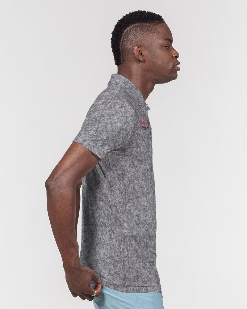 Wool ,by Marvin Jeans and Trinity D Marvin Men's Slim Fit Short Sleeve Polo