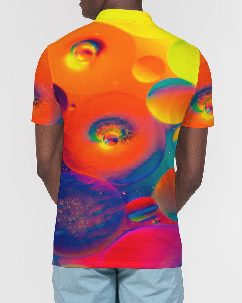 Bold color Men's Slim Fit Short Sleeve Polo