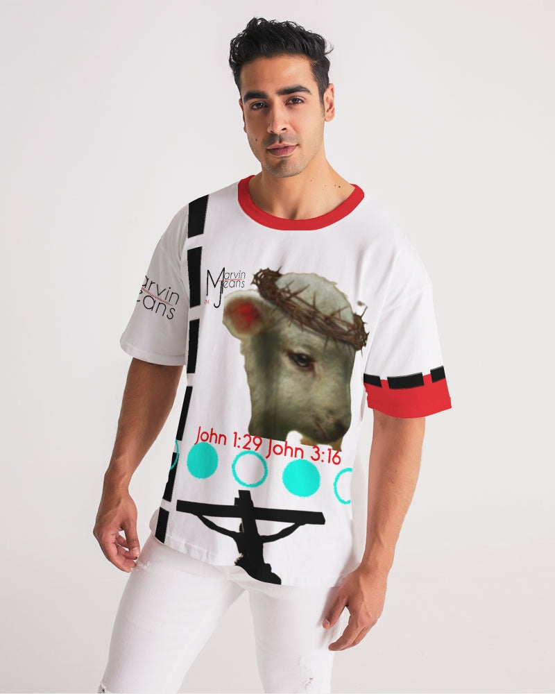 Gospel message the lamb of God by Marvin Jeans and Trinity D Marvin Men's Premium Heavyweight Tee