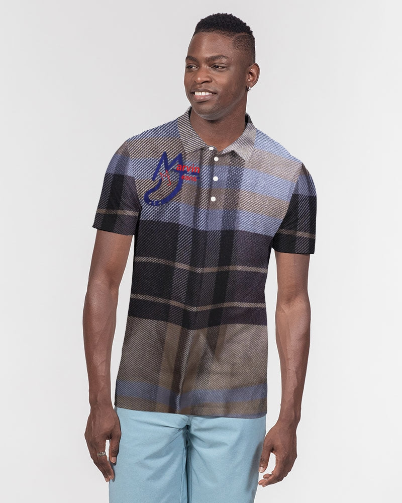 Fashion Icon 2 by Trinity D Marvin and Marvin Jeans Men's Slim Fit Short Sleeve Polo