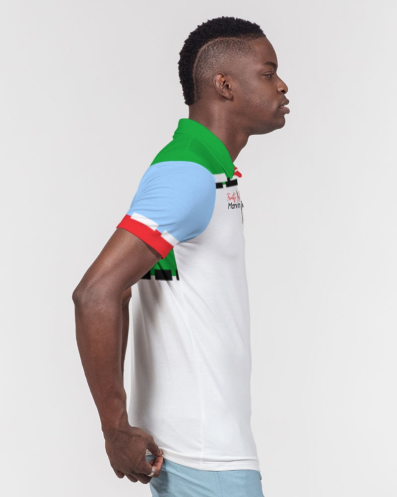 Cool colors MARVIN JEANS Men's Slim Fit Short Sleeve Polo