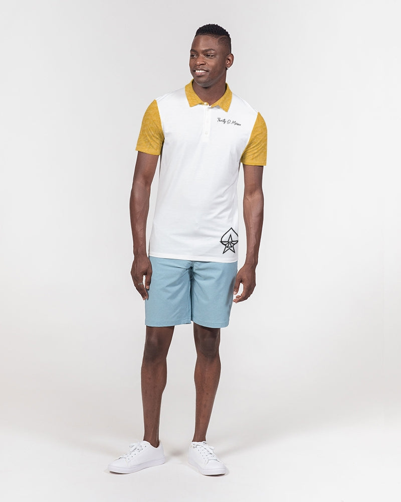 Gator yellow by Trinity D Marvin Men's Slim Fit Short Sleeve Polo