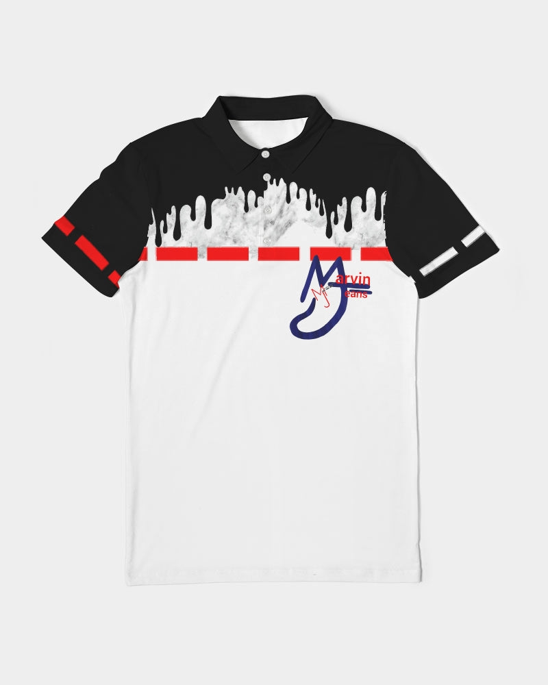 Drip BY MARVIN JEANS Men's Slim Fit Short Sleeve Polo