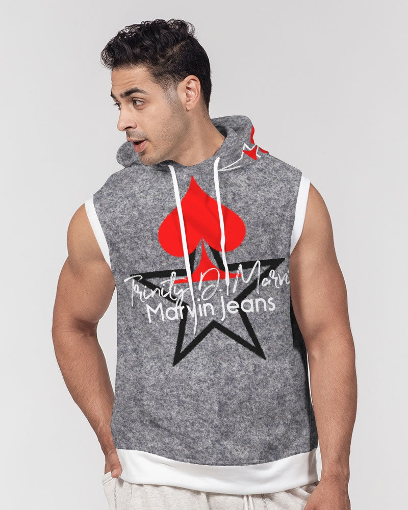 Wool, by Marvin Jeans and Trinity D Marvin Men's Premium Heavyweight Sleeveless Hoodie