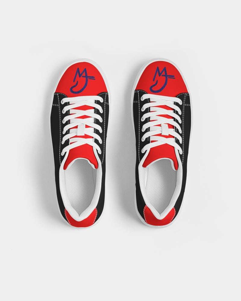 Red and black logo tipby Marvin Jeans and Trinity D Marvin Men's Faux-Leather Sneaker